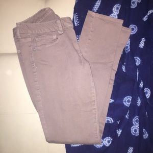 taupe american eagle skinny jeans